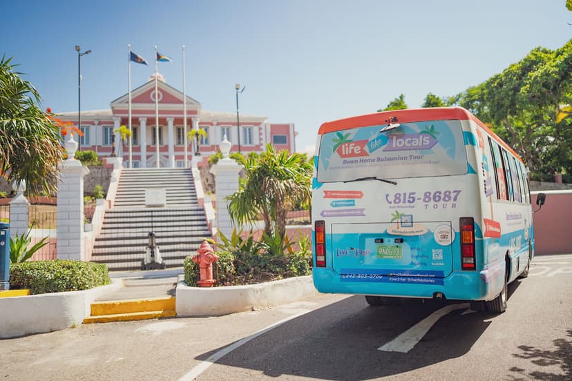 Tour Bus at Landmark